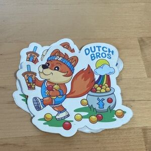 Dutch Bros Vibrant Fox Sticker